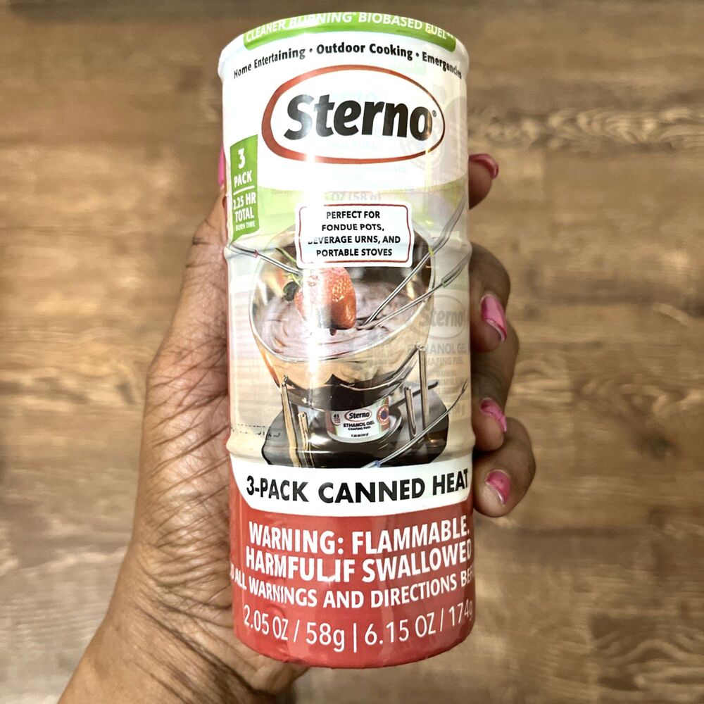 STERNO Canned Heat, 3-Pack, 2.25 Hours Total Burn Time